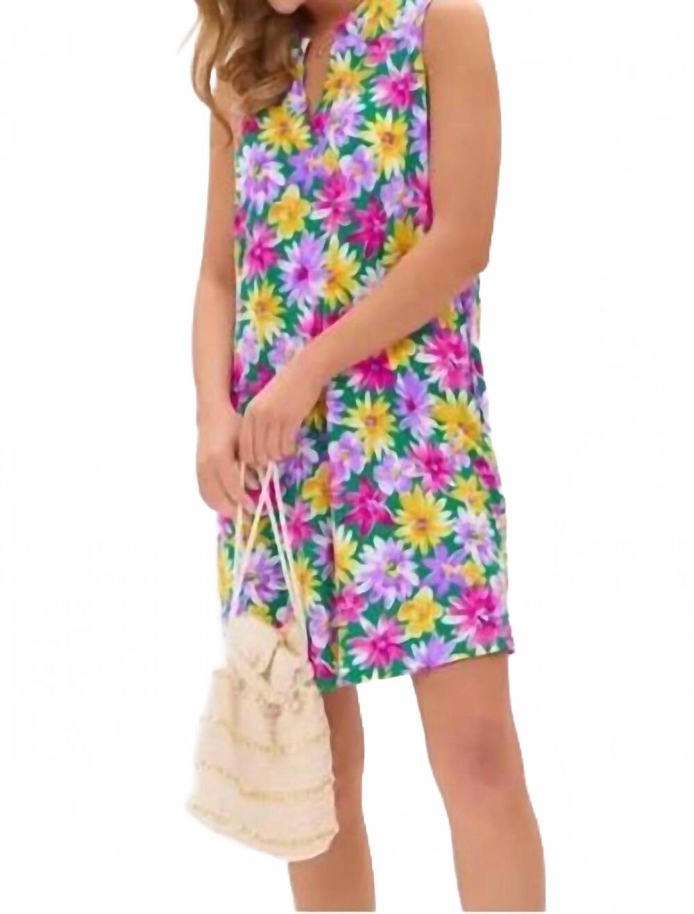 NEW DEAR SCARLETT floral sleeveless mini dress in multi